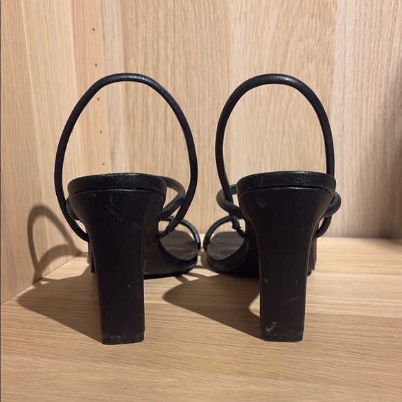 Aldo Black Strappy Heels with Ankle Strap - Picture 3 of 4